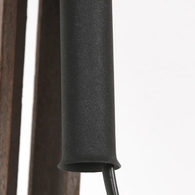 Mexlite Triek Stehlampe aus Holz, Metall und Textil in Schwarz, Ansicht 8