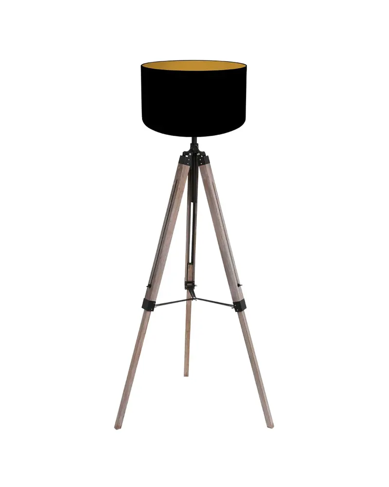 Triek Stehlampe mit verstellbarem Lesearm, Schwarz