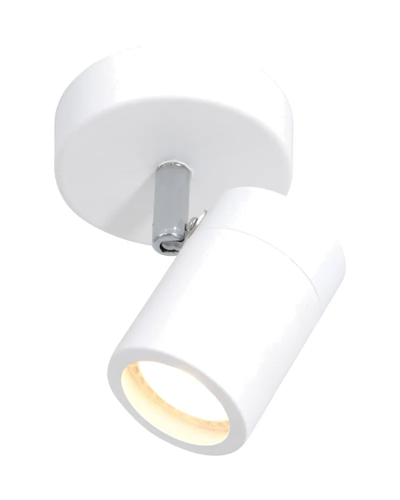 Mexlite Upround Spot mit schwenkbarem GU10-Lichtpunkt in Weiß, Ansicht 3
