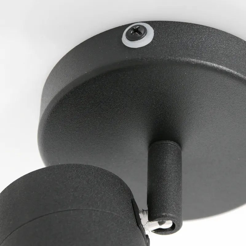 Mexlite Upround Spot mit schwenkbarem GU10-Lichtpunkt in Schwarz, Ansicht 16
