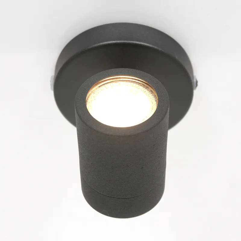 Mexlite Upround Spot mit schwenkbarem GU10-Lichtpunkt in Schwarz, Ansicht 4