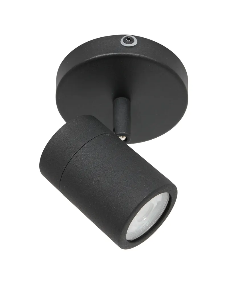 Mexlite Upround Spot mit schwenkbarem GU10-Lichtpunkt in Schwarz, Ansicht 7