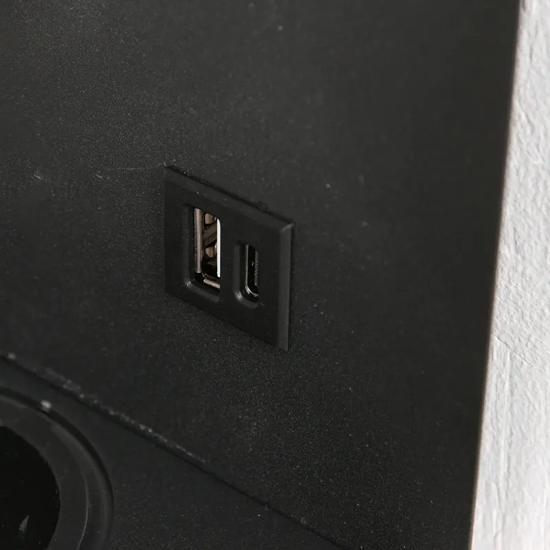 Upround Wandleuchte mit verstellbarem Lesearm in Schwarz, Ansicht 6