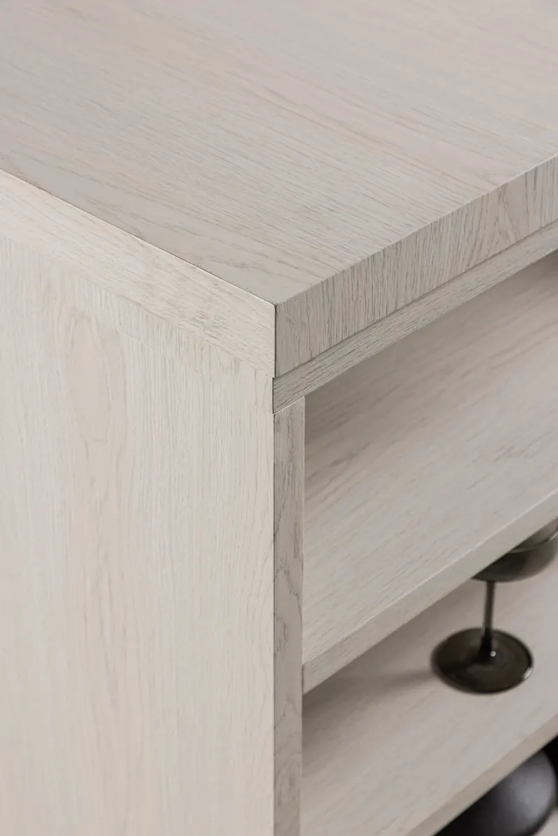 Mika Esstisch 230 × 110 cm mit Seitenregal, im Wohnraum, Ansicht 5