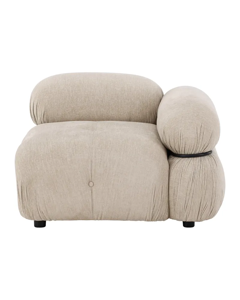 Mika Sofa-Modul mit gerundeten Polsterrollen in 95 × 70 × 95 cm, links, Ansicht 2