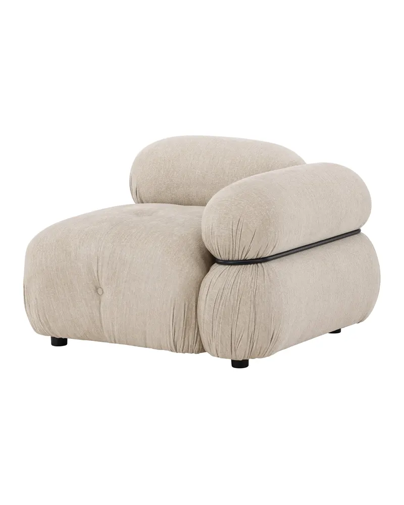 Mika Sofa-Modul mit gerundeten Polsterrollen in 95 × 70 × 95 cm, links, Ansicht 3