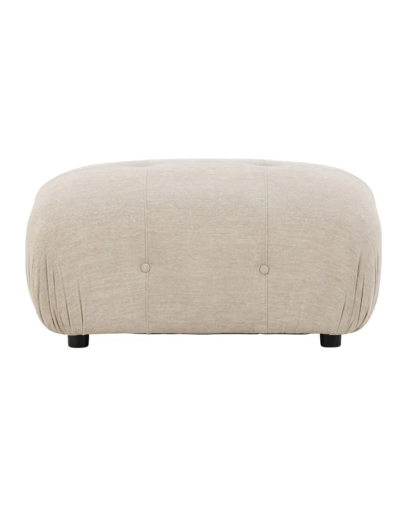 Mika Sofa-Modul mit runden Polsterrollen für modulare Couch, Beige, Schwarz