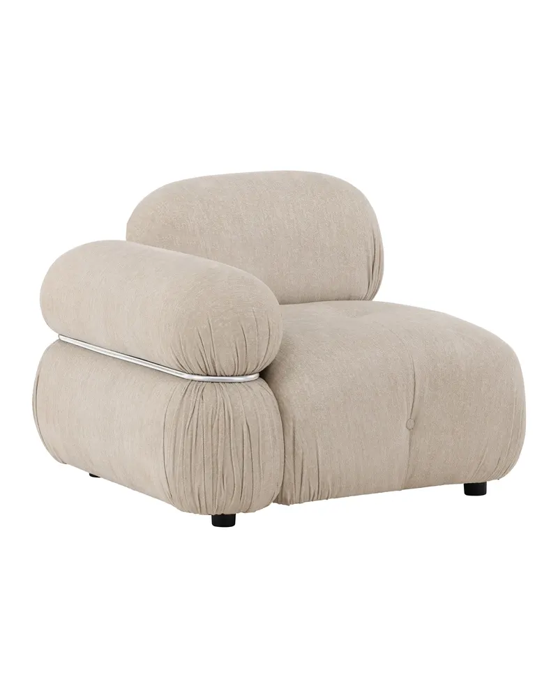 Mika Sofa-Modul mit gerundeten Polsterrollen in 95 × 80 × 95 cm, rechts, Ansicht 1