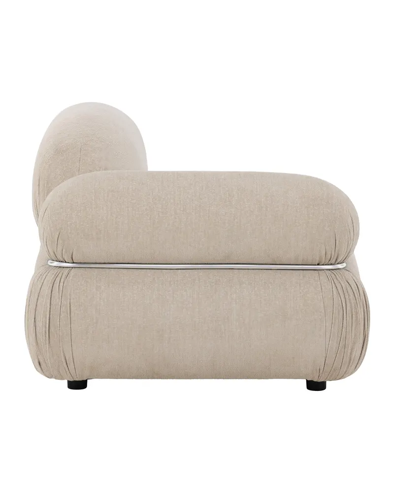 Mika Sofa-Modul mit gerundeten Polsterrollen in 95 × 80 × 95 cm, rechts, Ansicht 3