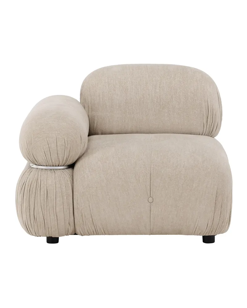 Mika Sofa-Modul mit gerundeten Polsterrollen in 95 × 80 × 95 cm, rechts, Ansicht 4