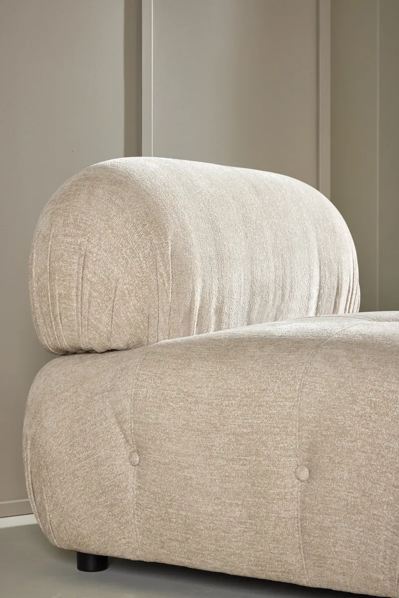 Mika Sofa-Modul mit gerundeten Polsterrollen in 95 × 80 × 95 cm, im Wohnraum, Ansicht 4