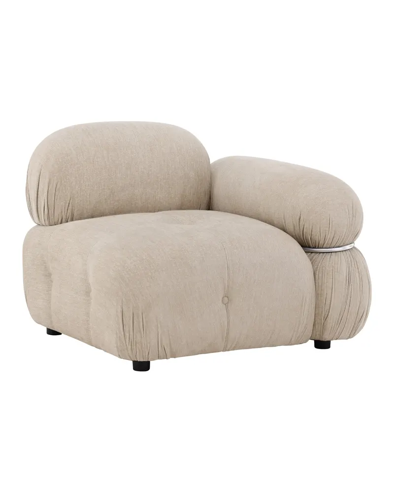 Mika Sofa-Modul mit gerundeten Polsterrollen in 95 × 80 × 95 cm, links, Ansicht 1