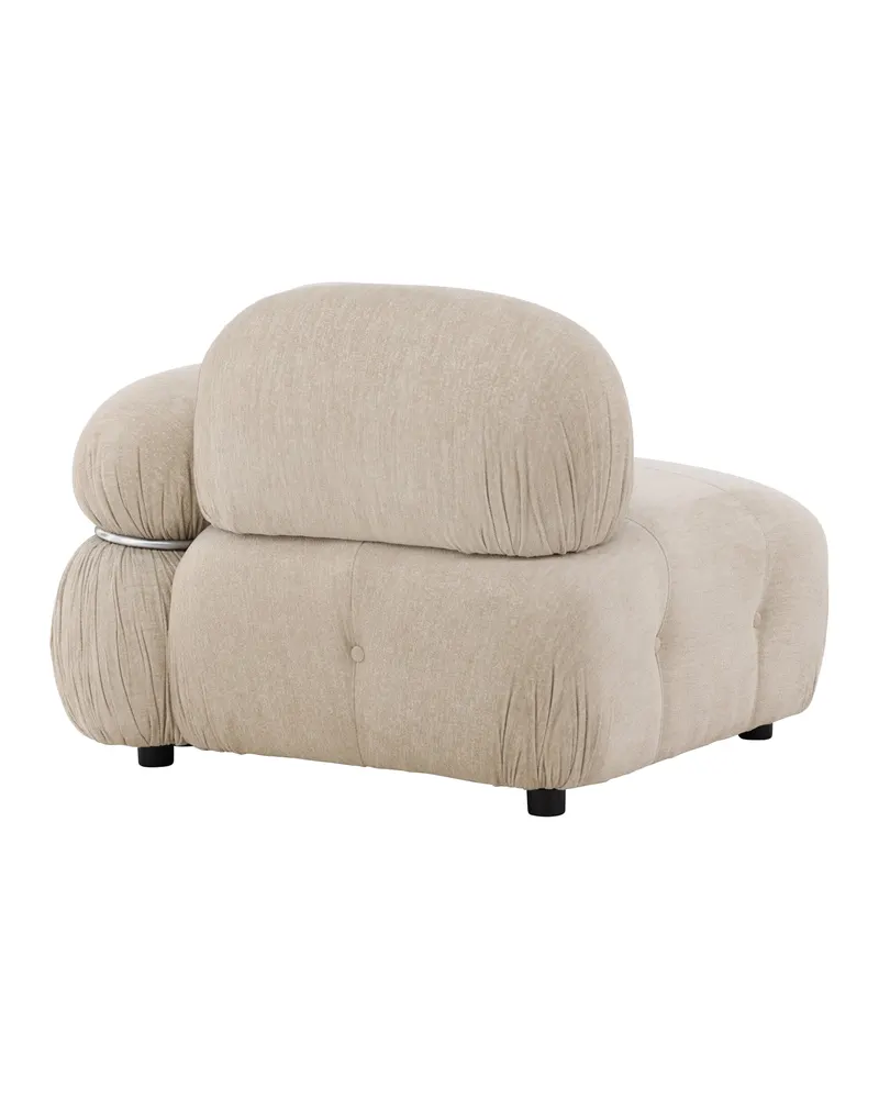 Mika Sofa-Modul mit gerundeten Polsterrollen in 95 × 80 × 95 cm, links, Ansicht 11