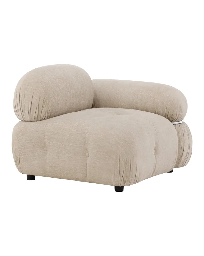 Mika Sofa-Modul mit gerundeten Polsterrollen in 95 × 80 × 95 cm, links, Ansicht 2