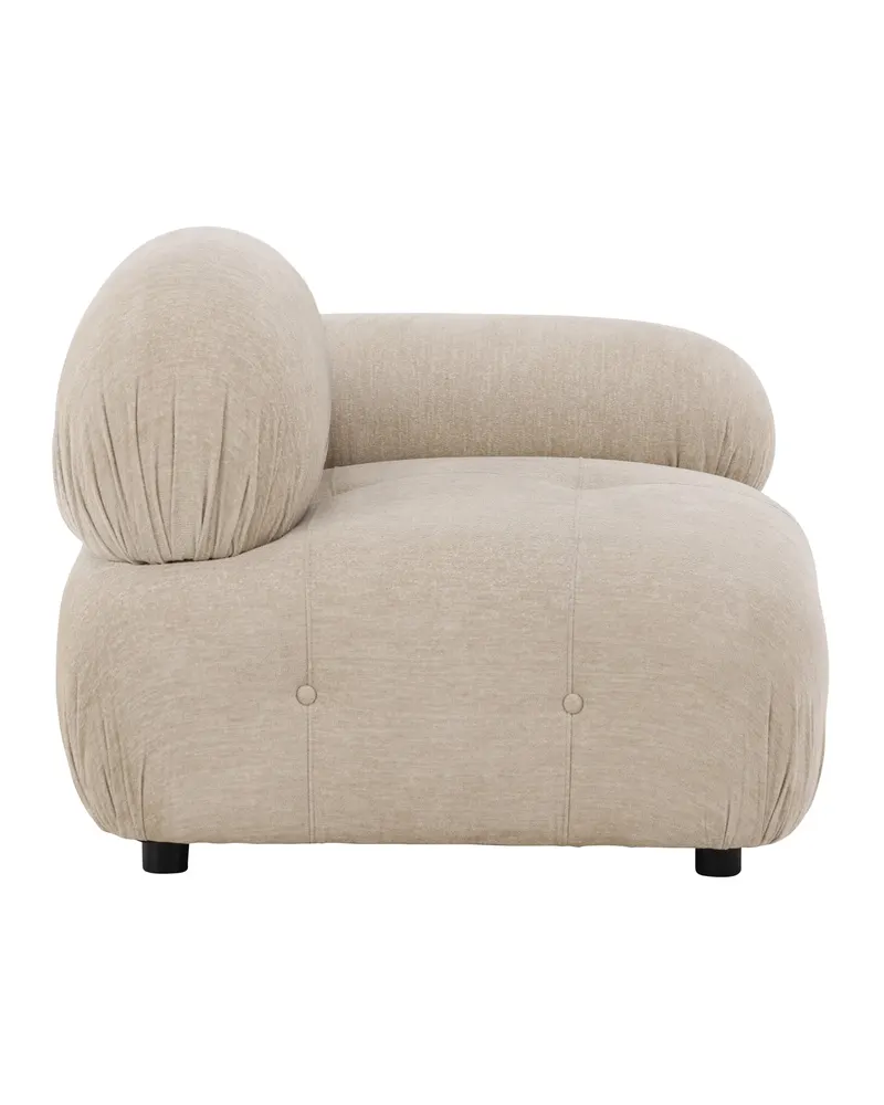 Mika Sofa-Modul mit gerundeten Polsterrollen in 95 × 80 × 95 cm, links, Ansicht 3