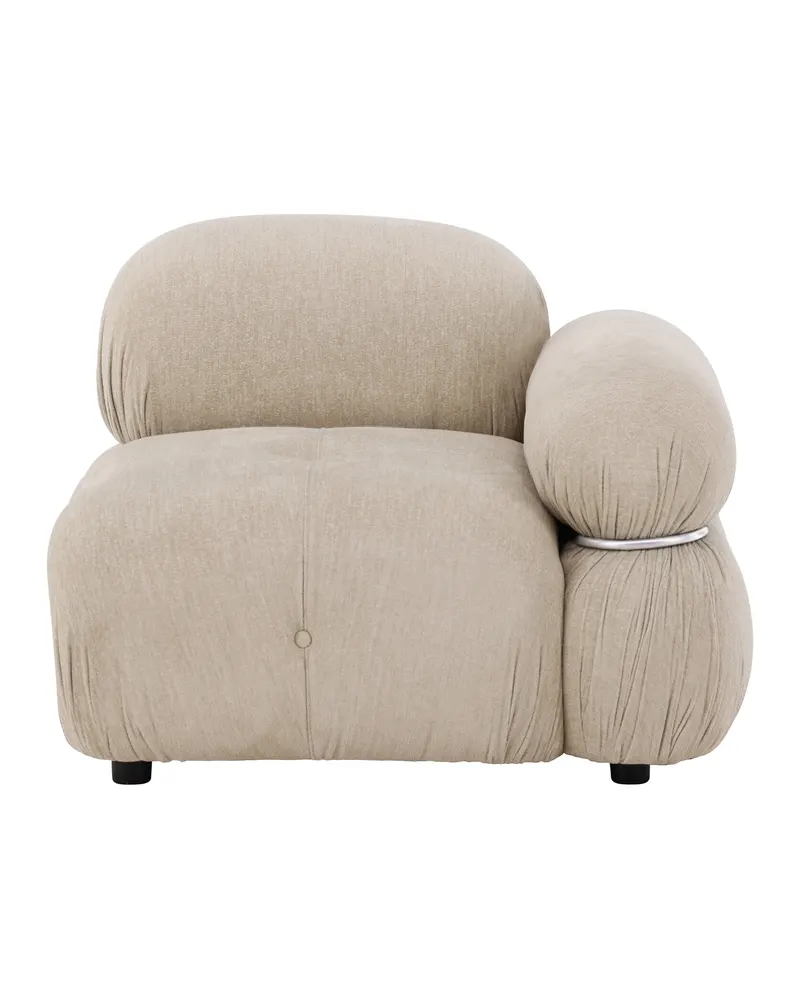 Mika Sofa-Modul mit gerundeten Polsterrollen in 95 × 80 × 95 cm, links, Ansicht 4