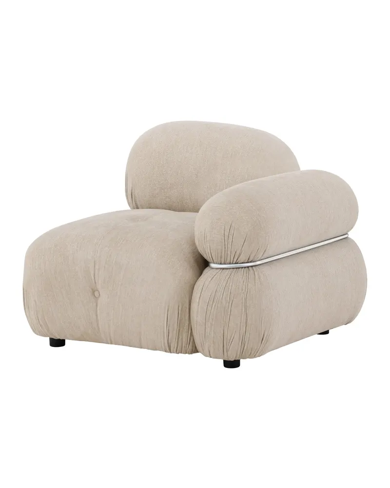 Mika Sofa-Modul mit gerundeten Polsterrollen in 95 × 80 × 95 cm, links, Ansicht 5
