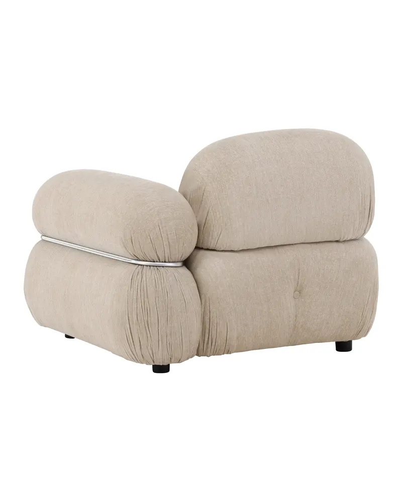 Mika Sofa-Modul mit gerundeten Polsterrollen in 95 × 80 × 95 cm, links, Ansicht 7
