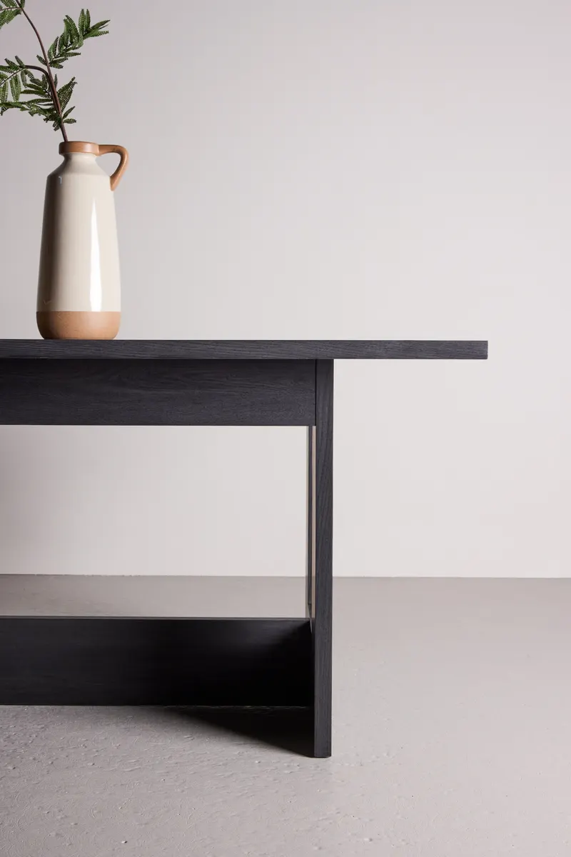 Milly schwarzer Esstisch 235 × 100 cm, im Wohnraum, Ansicht 5