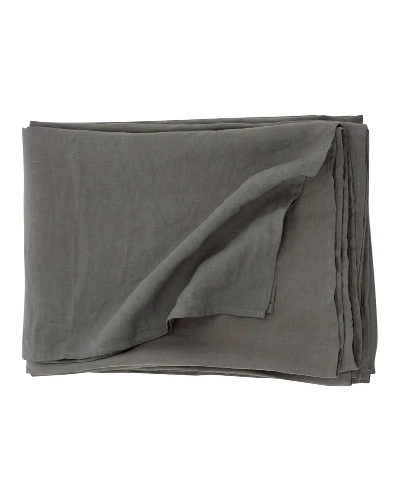 Milo Tagesdecke in Leinenoptik in 180 × 260 cm, Hellgrau, Ansicht 1