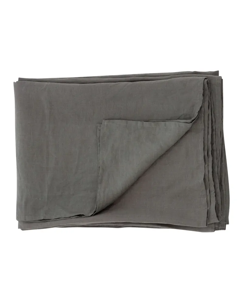 Milo Tagesdecke in Leinenoptik in 180 × 260 cm, Hellgrau, Ansicht 2