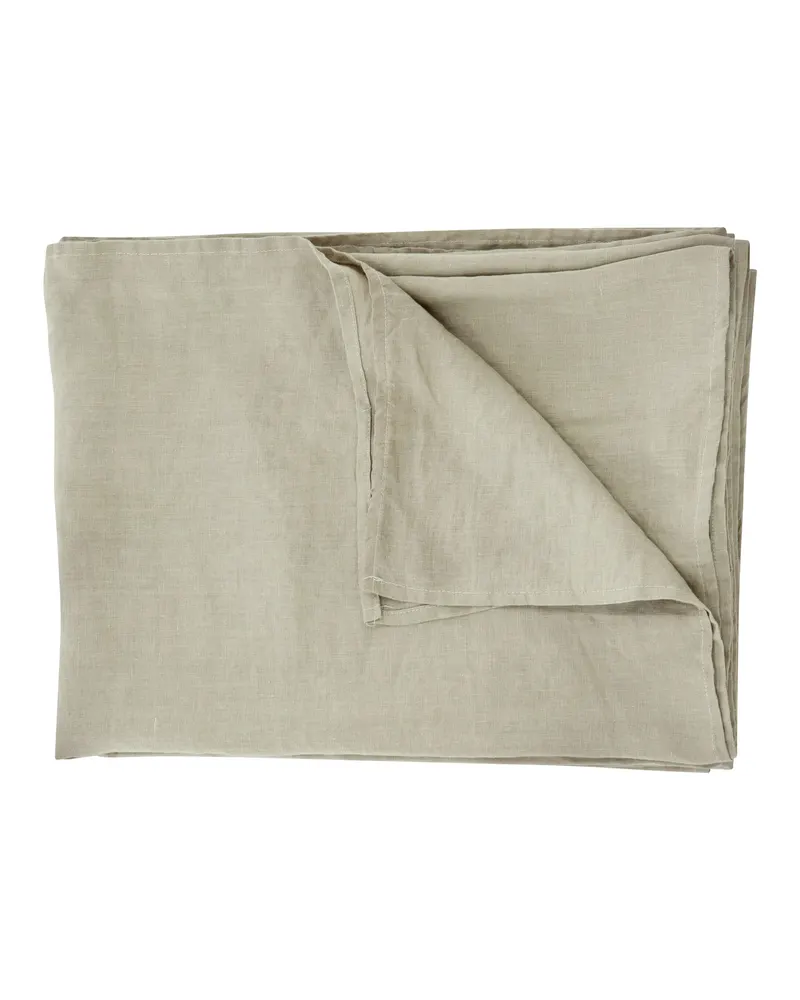 Milo Tagesdecke in Leinenoptik in 260 × 260 cm, Beige, Ansicht 2