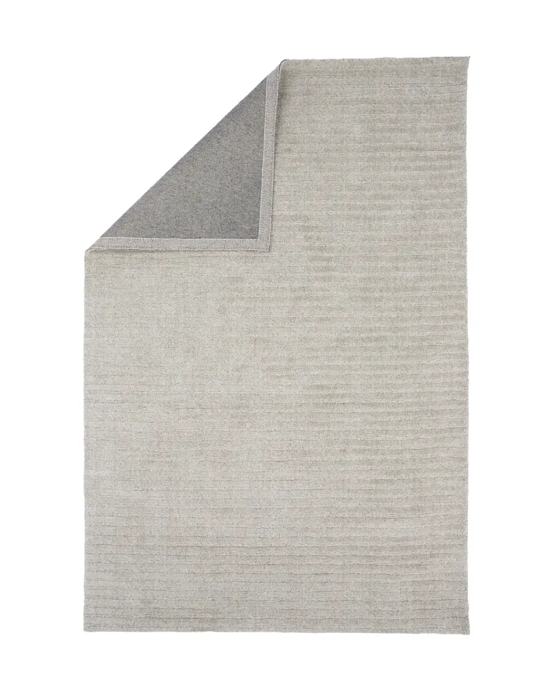 Milton Wollteppich mit Rippenstruktur in 300 × 200 cm, Hellgrau, Ansicht 2