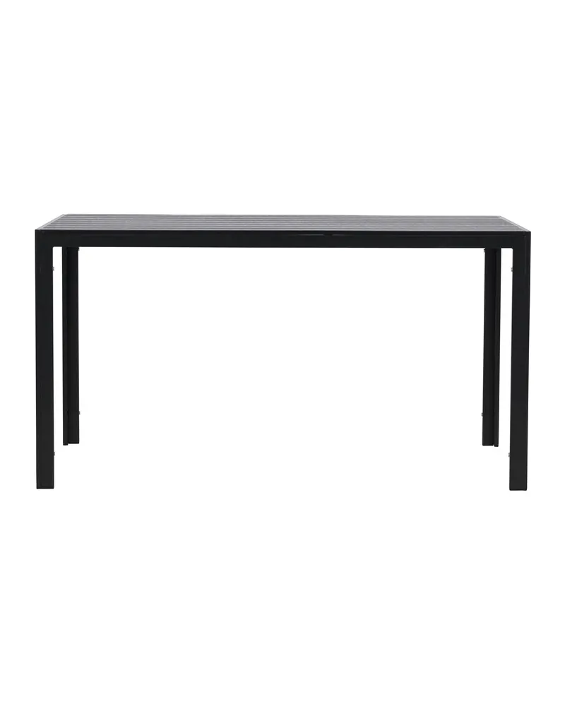 Mirko rechteckiger Gartentisch aus Aluminium in 140 × 80 cm, Schwarz, Ansicht 9