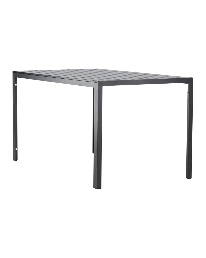Mirko rechteckiger Gartentisch aus Aluminium in 140 × 80 cm, Schwarz, Ansicht 11