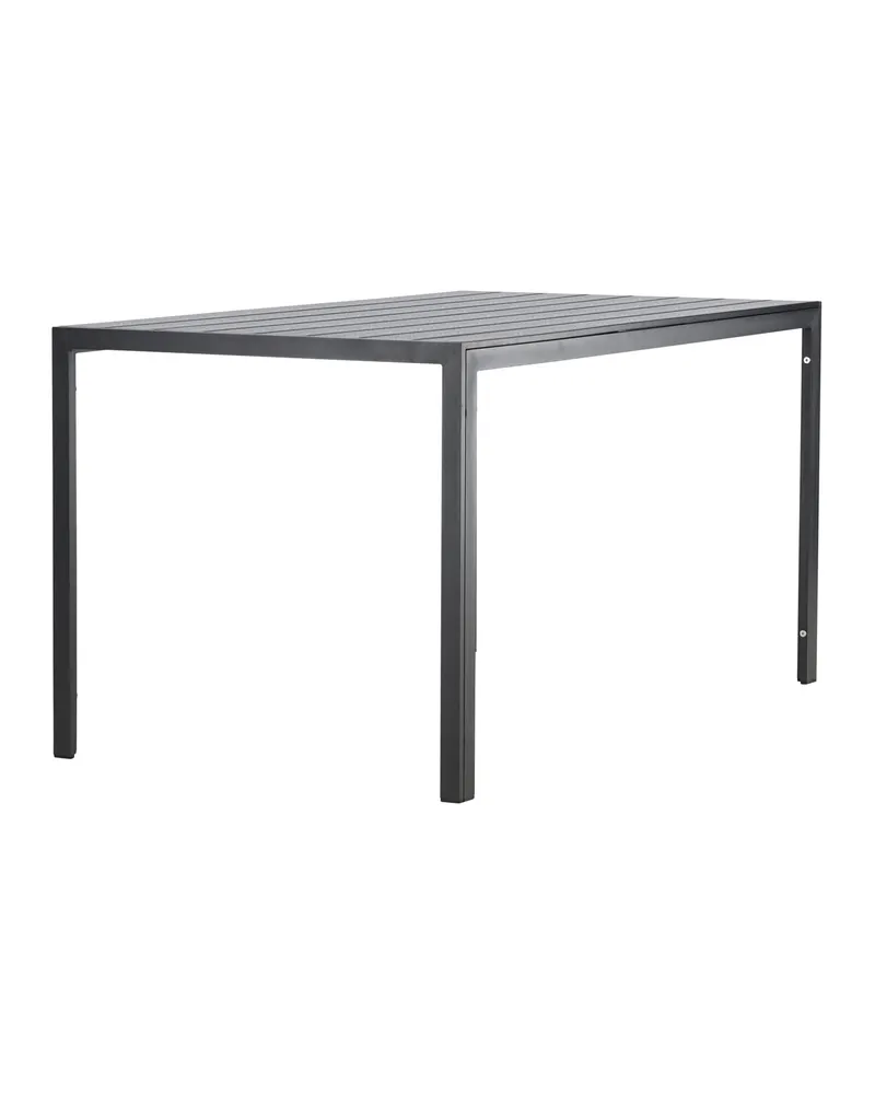 Mirko rechteckiger Gartentisch aus Aluminium in 140 × 80 cm, Schwarz, Ansicht 2