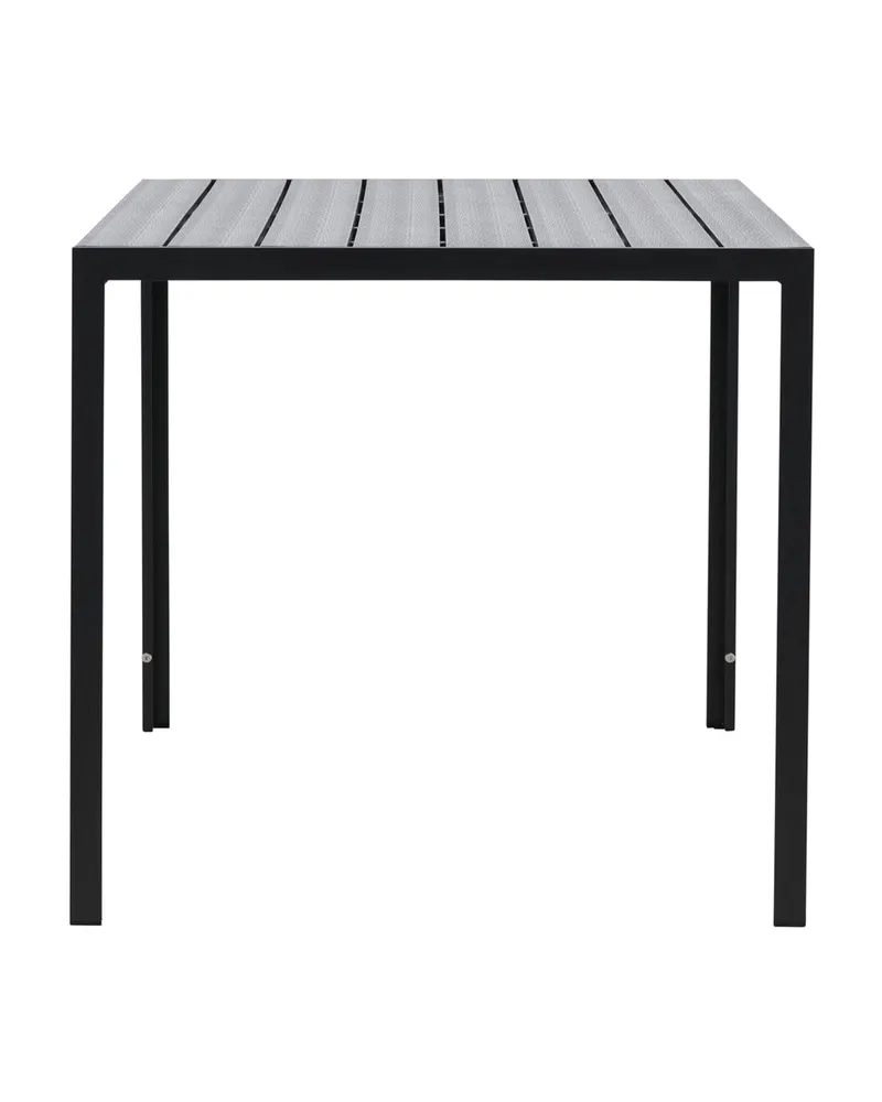 Mirko rechteckiger Gartentisch aus Aluminium in 140 × 80 cm, Schwarz, Ansicht 4
