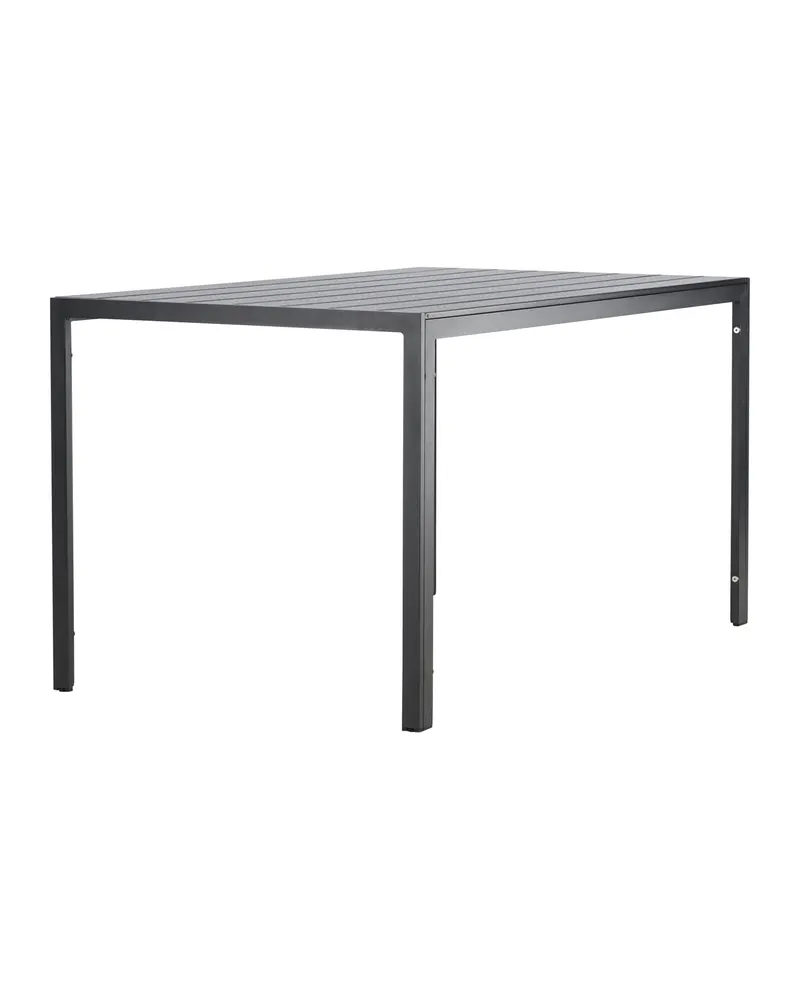 Mirko rechteckiger Gartentisch aus Aluminium in 140 × 80 cm, Schwarz, Ansicht 7