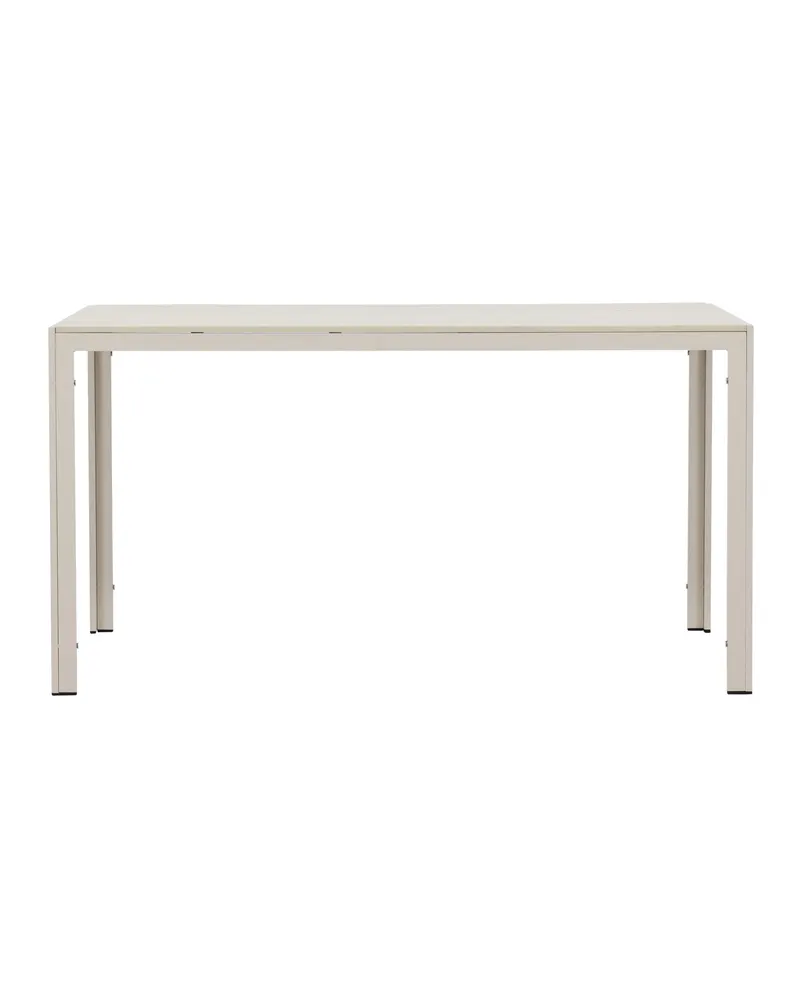Mirko rechteckiger Gartentisch aus Aluminium in 140 × 80 cm, Beige, Ansicht 9
