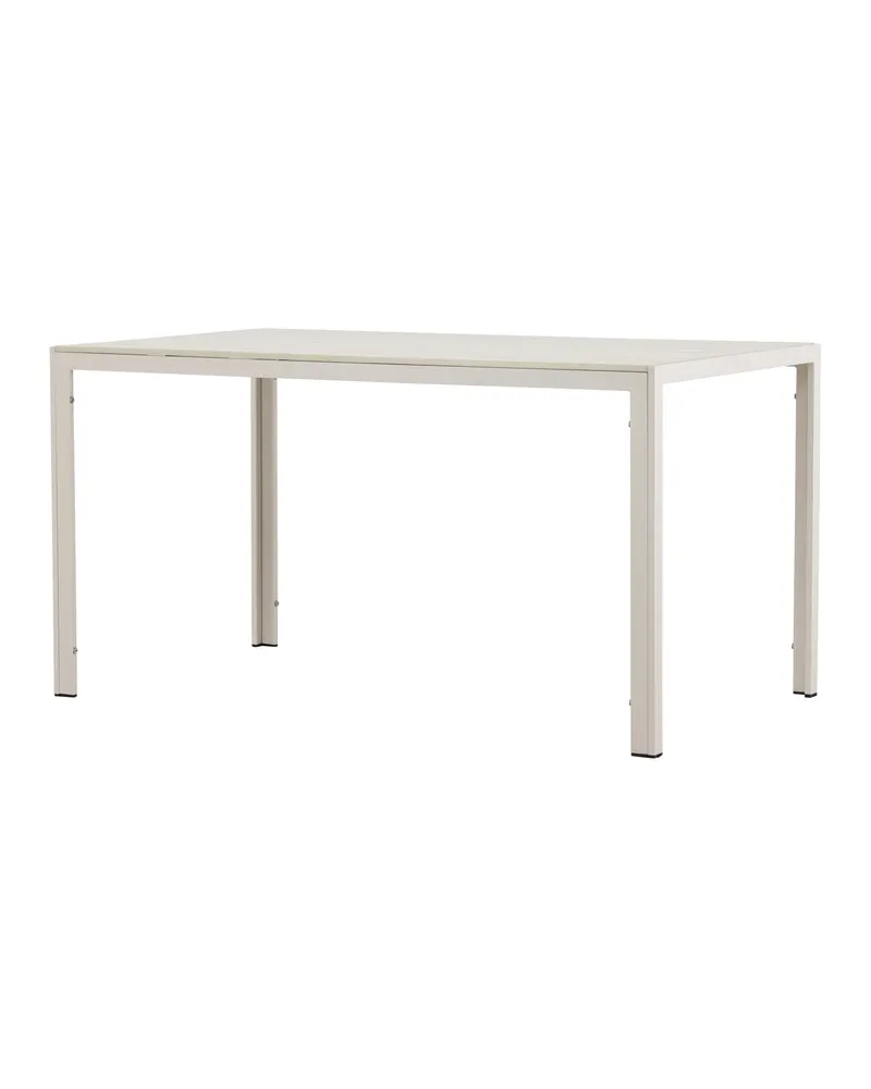 Mirko rechteckiger Gartentisch aus Aluminium in 140 × 80 cm, Beige, Ansicht 10