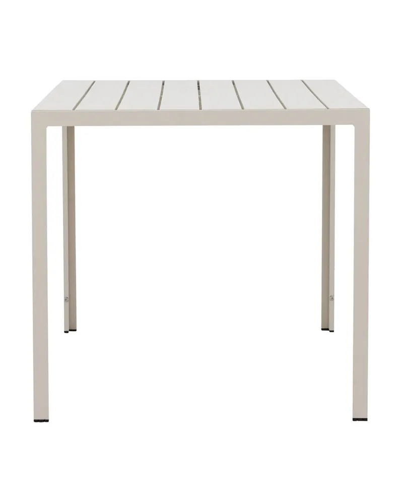 Mirko rechteckiger Gartentisch aus Aluminium in 140 × 80 cm, Beige, Ansicht 4