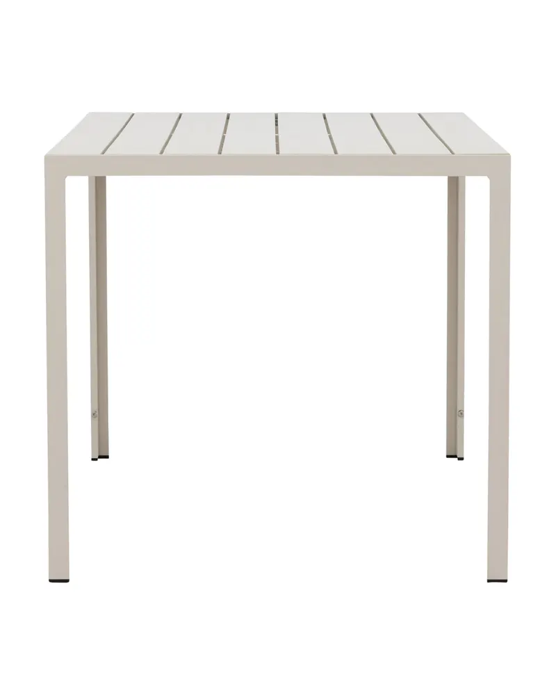 Mirko rechteckiger Gartentisch aus Aluminium in 140 × 80 cm, Beige, Ansicht 6