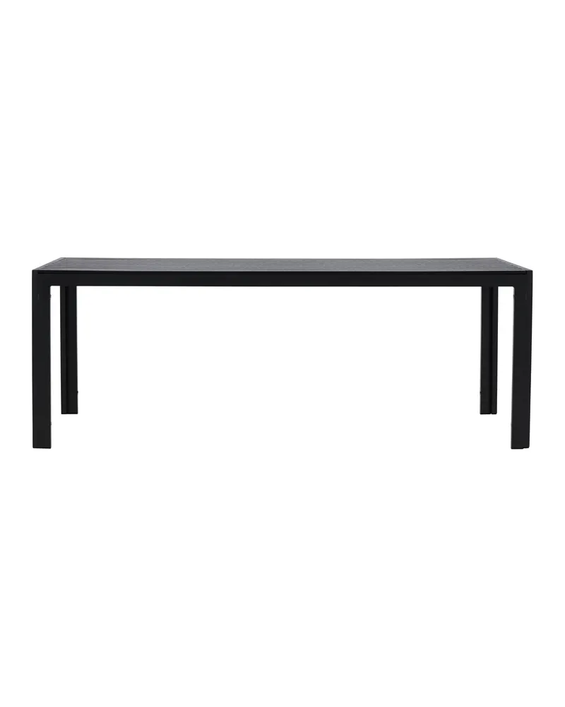 Mirko rechteckiger Gartentisch aus Aluminium in 205 × 90 cm, Schwarz, Ansicht 1