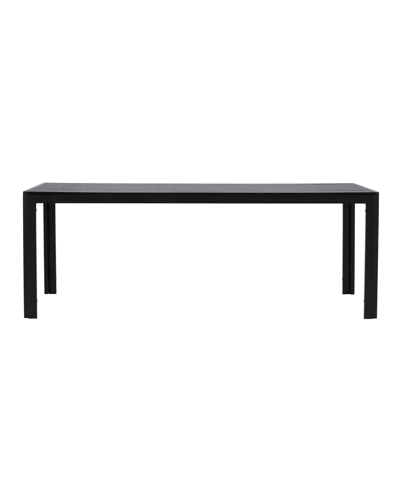 Mirko rechteckiger Gartentisch aus Aluminium in 205 × 90 cm, Schwarz, Ansicht 9