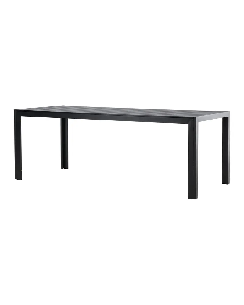 Mirko rechteckiger Gartentisch aus Aluminium in 205 × 90 cm, Schwarz, Ansicht 10