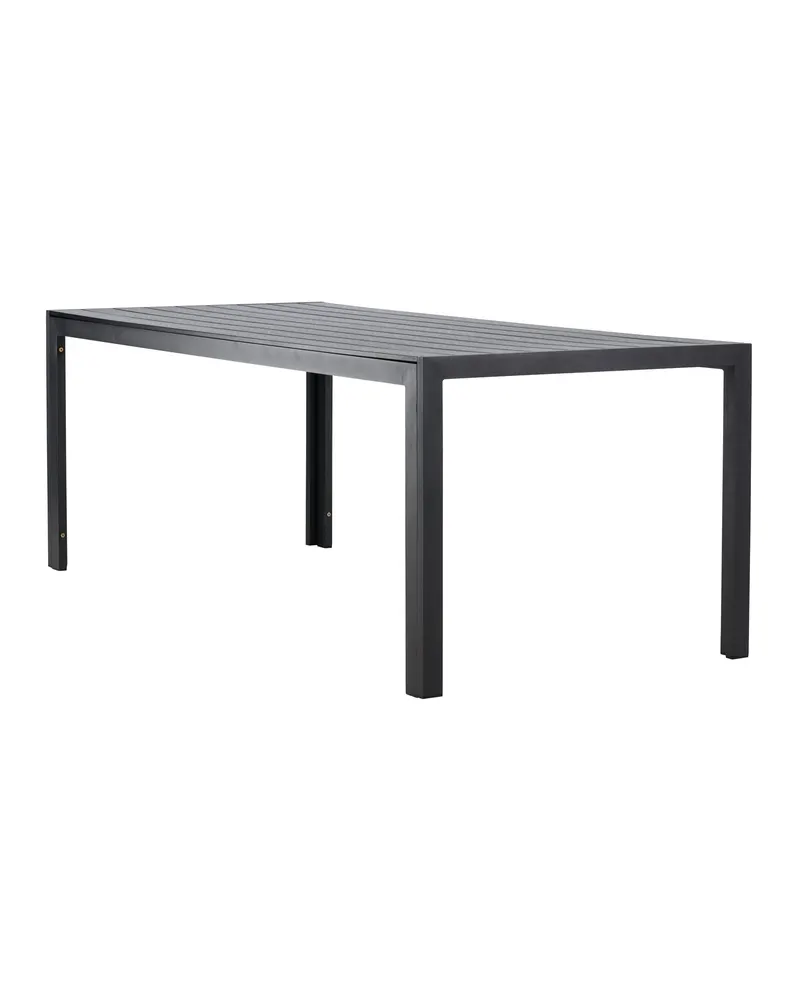 Mirko rechteckiger Gartentisch aus Aluminium in 205 × 90 cm, Schwarz, Ansicht 11