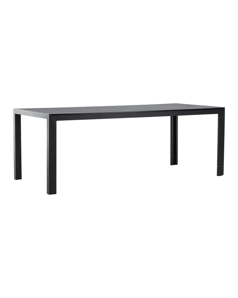 Mirko rechteckiger Gartentisch aus Aluminium in 205 × 90 cm, Schwarz, Ansicht 12