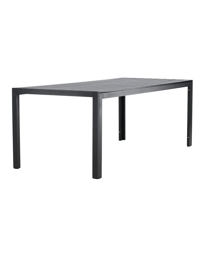 Mirko rechteckiger Gartentisch aus Aluminium in 205 × 90 cm, Schwarz, Ansicht 7