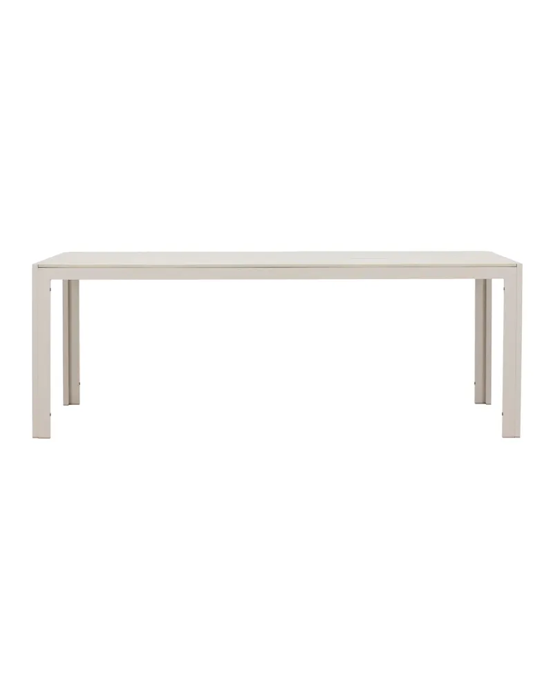 Mirko rechteckiger Gartentisch aus Aluminium in 205 × 90 cm, Beige, Ansicht 1