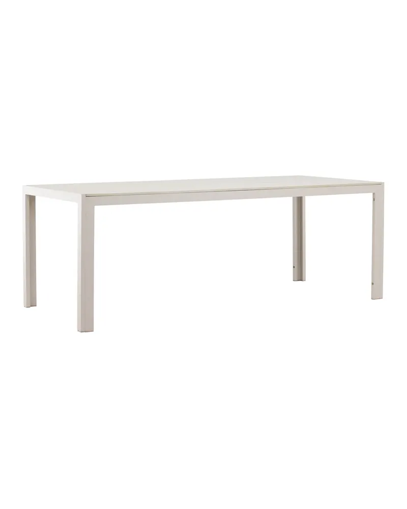 Mirko rechteckiger Gartentisch aus Aluminium in 205 × 90 cm, Beige, Ansicht 12