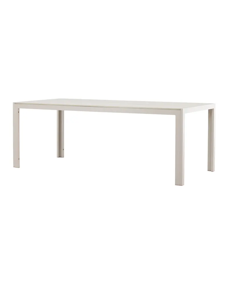 Mirko rechteckiger Gartentisch aus Aluminium in 205 × 90 cm, Beige, Ansicht 5