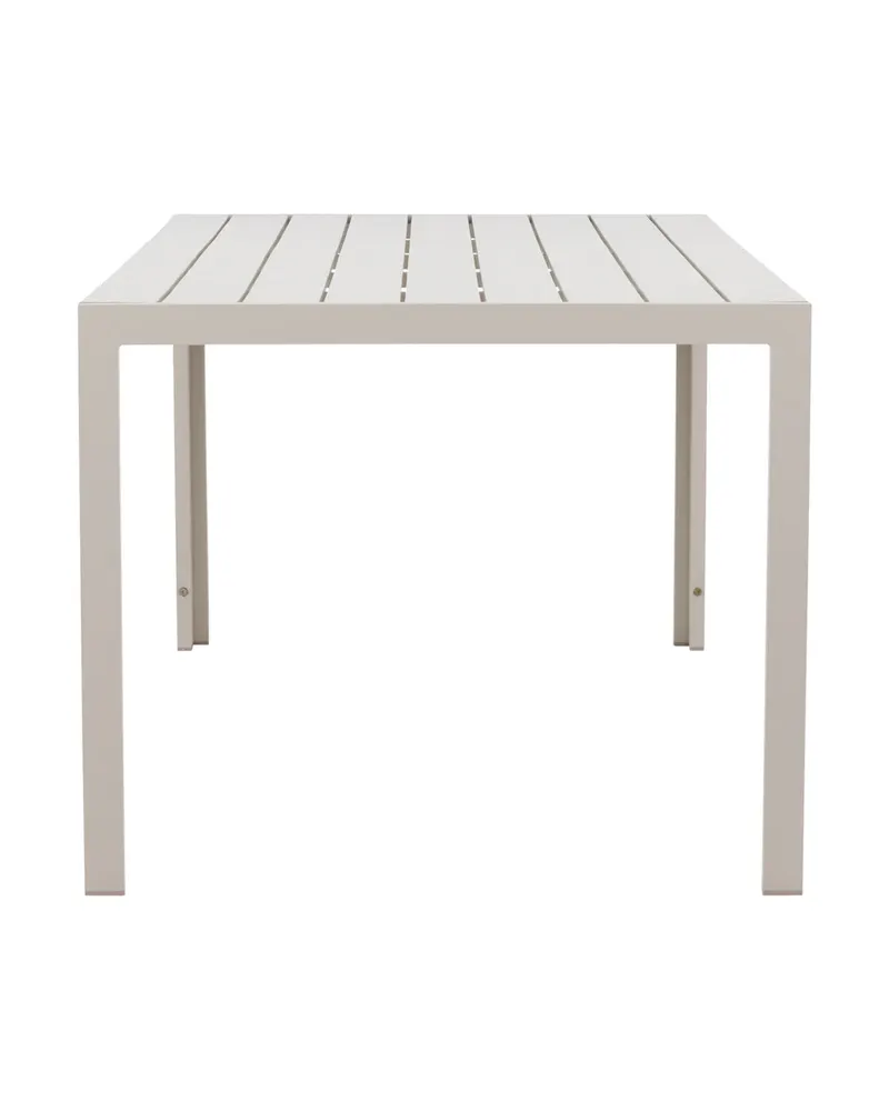 Mirko rechteckiger Gartentisch aus Aluminium in 205 × 90 cm, Beige, Ansicht 6