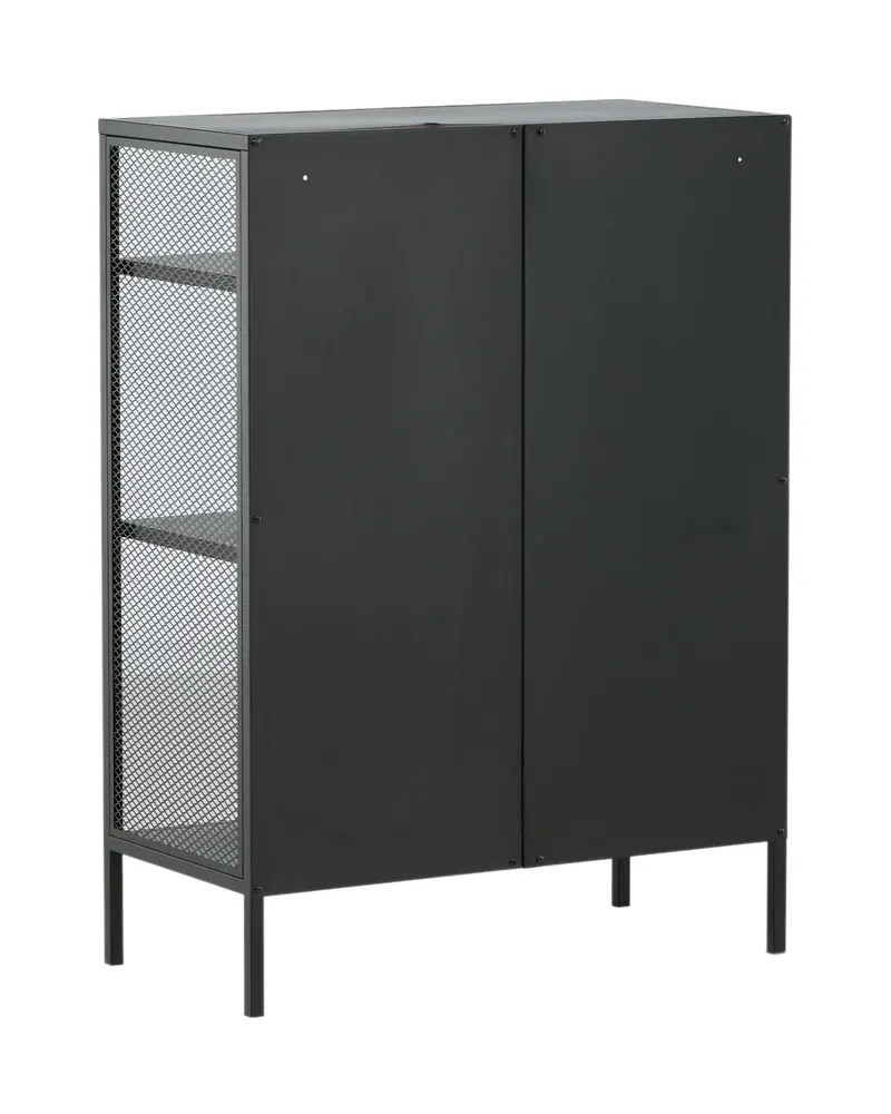 Misha Regal aus Metall mit Gitterseiten in Schwarz, Ansicht 6
