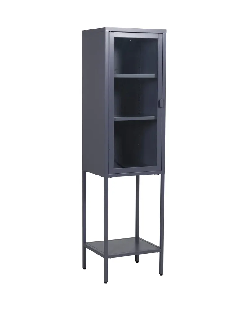 Misha Sideboard aus Stahl in 35 × 150 × 41 cm, Grau, Ansicht 2