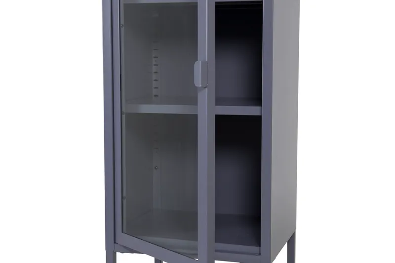 Misha Sideboard aus Stahl in 35 × 150 × 41 cm, Grau, Ansicht 3