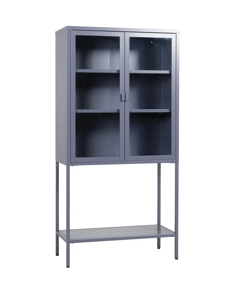 Misha Sideboard aus Stahl in 35 × 150 × 75 cm, Grau, Ansicht 2